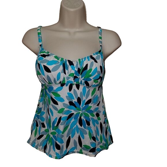 Jamaica Bay 10 Padded Bikini Tankini Swim Top Adjustable Size 10 Swim Suit - Picture 10 of 10